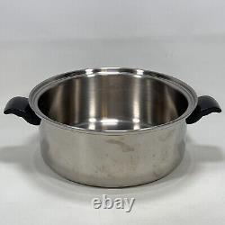 Marmite à ragoût, poêle à frire et sauteuse Cutco en acier inoxydable à 5 plis avec noyau en aluminium de 6 pintes sans couvercle