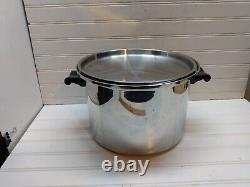 Marmite à soupe Saladmaster 12 Qt en acier chirurgical T-304 avec couvercle de poêle néerlandaise et poêle à frire sauté