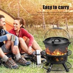 Marmite de camping avec couvercle antiadhésif multifonction, cuisson uniforme, marmite hollandaise