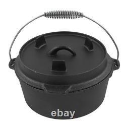 Marmite de camping avec couvercle antiadhésif multifonction, cuisson uniforme, marmite hollandaise