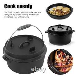 Marmite de camping avec couvercle antiadhésif multifonction, cuisson uniforme, marmite hollandaise