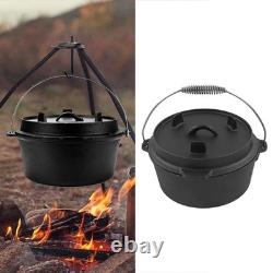 Marmite de camping avec couvercle antiadhésif multifonction, cuisson uniforme, marmite hollandaise