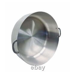 Marmite en aluminium de 31 Qt, four hollandais de cuisson avec couvercle, finition satinée