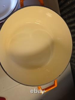 Marmite en fonte émaillée à 3 couches Lava, ronde avec couvercle, 10 quarts