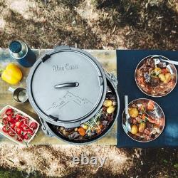 Marmite en fonte robuste pour le camping et la randonnée avec livre de recettes numérique