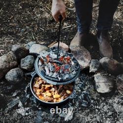 Marmite en fonte robuste pour le camping et la randonnée avec livre de recettes numérique