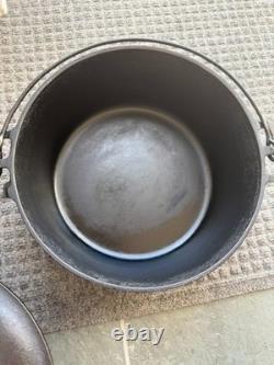 Marmite en fonte vintage Griswold Erie n° 9 2552 avec couvercle et poignée à arceau