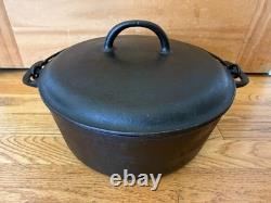 Marmite en fonte vintage Griswold Erie n° 9 2552 avec couvercle et poignée à arceau