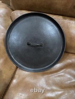 Marmite hollandaise Griswold Tite-top 10 avec couvercle Erie, Pennsylvanie 843, couvercle 180, poêle en fonte à 3 pieds