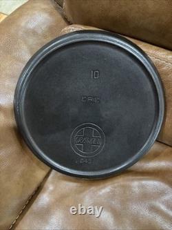 Marmite hollandaise Griswold Tite-top 10 avec couvercle Erie, Pennsylvanie 843, couvercle 180, poêle en fonte à 3 pieds