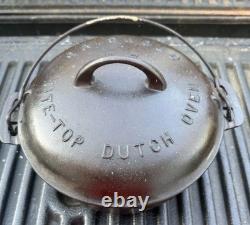Marmite hollandaise vintage en fonte Griswold n° 7 Tite-Top avec couvercle 2603 2604
