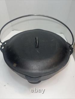 Marmite vintage en fonte de type cocotte néerlandaise 13,5 - marquée au fond n° 12 Do fabriquée aux États-Unis D