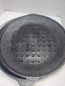 Marmite vintage en fonte de type cocotte néerlandaise 13,5 - marquée au fond n° 12 Do fabriquée aux États-Unis D