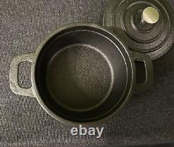 Mini cocotte en fonte vintage Crofton de 8 oz avec couvercle et poignées, set de 8