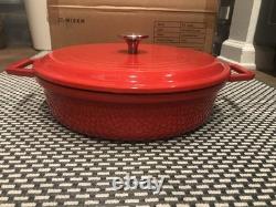 Misen Braisière en Fonte Émaillée de 5,5 QT Rouge NEUVE dans sa Boîte Style Cocotte