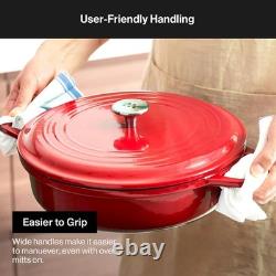 Misen Braisière en Fonte Émaillée de 5,5 QT Rouge NEUVE dans sa Boîte Style Cocotte