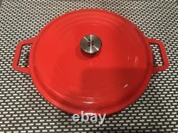 Misen Braisière en Fonte Émaillée de 5,5 QT Rouge NEUVE dans sa Boîte Style Cocotte