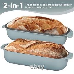 Moule à pain en fonte émaillée avec couvercle, cocotte pour pain maison au levain