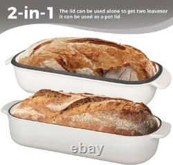 Moule à pain en fonte émaillée avec couvercle, faitout pour pain maison au levain