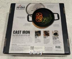 NIB Cocotte en Fonte Émaillée All-Clad avec Couvercle en Acier Inoxydable et Trivet en Bois 4Qt
