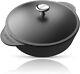Nouveau ! Cocotte En Fonte Lisse Et Légère Cooklife De 5,5 Quarts Avec Couvercle Pré-assaisonné