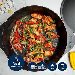 NOUVEAU ! Cocotte en fonte lisse et légère Cooklife de 5,5 quarts avec couvercle pré-assaisonné