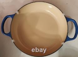 NOUVEAU Le Creuset 2,25 Qt Cocotte Ronde Bleue 10,25 Pot en Fonte Émaillée Couvercle Fra