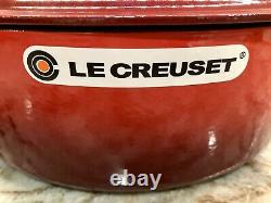 NOUVEAU Le Creuset Rouge Cerise Casserole Ovale Classique Signature Dutch Oven 8 Qt. #33