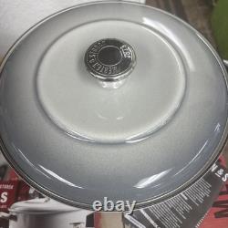 NOUVEAU Merten & Storck 1873 Cocotte en Fonte Émaillée Néerlandaise + Couvercle 5,3L Gris Nuage