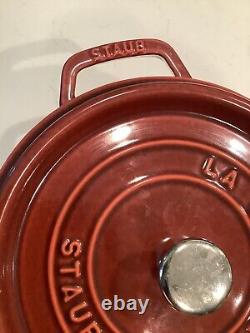 NOUVELLE Staub La Cocotte Enamelled Coated Cast Iron Dutch Oven 4 QT 9 3/8 24 Rouge