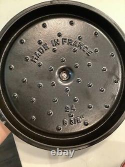 NOUVELLE Staub La Cocotte Enamelled Coated Cast Iron Dutch Oven 4 QT 9 3/8 24 Rouge
