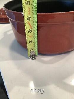 NOUVELLE Staub La Cocotte Enamelled Coated Cast Iron Dutch Oven 4 QT 9 3/8 24 Rouge