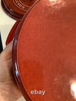 NOUVELLE Staub La Cocotte Enamelled Coated Cast Iron Dutch Oven 4 QT 9 3/8 24 Rouge