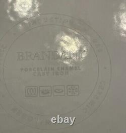 Nouveau Brandani Italie Fonte Disa Braiser 3 Qt Cocotte Pot Pan Blanc Couvercle en Or