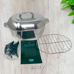 Nouveau faitout ovale en aluminium coulé Magnaware 5 Qt 4,8 L 11 + accessoires en boîte