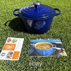 Nouveau faitout rond profond Le Creuset Signature 5L 5 1/4 QT 5.25QT Cobalt sans boîte