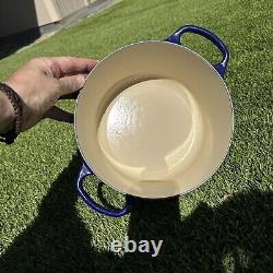 Nouveau faitout rond profond Le Creuset Signature 5L 5 1/4 QT 5.25QT Cobalt sans boîte