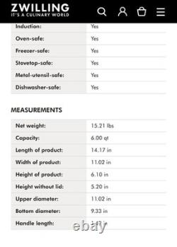 Nouvelle Cocotte Ronde Large et Peu Profonde Staub 6qt Grenadine + Bouton Cochon 1132987