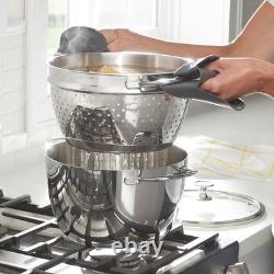 PH Healthy Cook-Solutions 10 6-Qt. Cocotte en Fonte avec Ensemble de Vapeur (5848) Neuf