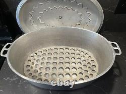 PLAT DE CUISSON OVALE WAGNER WARE SIDNEY 268 AVEC COUVERCLE Cocotte en fonte 10 litres
