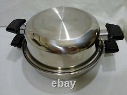 POÊLE DUTCH OVEN EN ACIER INOXYDABLE ROYAL QUEEN 5 PLIS MULTICŒUR 11 AVEC COUVERCLE HAUT DOME ŒUF