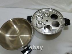 POÊLE DUTCH OVEN EN ACIER INOXYDABLE ROYAL QUEEN 5 PLIS MULTICŒUR 11 AVEC COUVERCLE HAUT DOME ŒUF