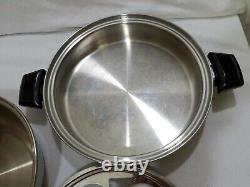 POÊLE DUTCH OVEN EN ACIER INOXYDABLE ROYAL QUEEN 5 PLIS MULTICŒUR 11 AVEC COUVERCLE HAUT DOME ŒUF