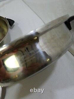 POÊLE DUTCH OVEN EN ACIER INOXYDABLE ROYAL QUEEN 5 PLIS MULTICŒUR 11 AVEC COUVERCLE HAUT DOME ŒUF