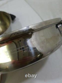 POÊLE DUTCH OVEN EN ACIER INOXYDABLE ROYAL QUEEN 5 PLIS MULTICŒUR 11 AVEC COUVERCLE HAUT DOME ŒUF
