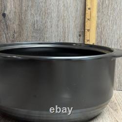 Pampered Chef Rockcrok faitout de 4 qt avec couvercle en verre noir envoi rapide