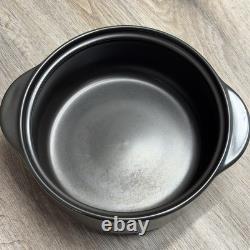 Pampered Chef Rockcrok faitout de 4 qt avec couvercle en verre noir envoi rapide