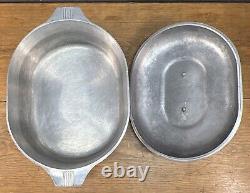 Plat à rôtir en magnalite Vtg Dutch Oven GHC avec couvercle et trépied USA