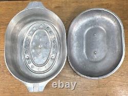 Plat à rôtir en magnalite Vtg Dutch Oven GHC avec couvercle et trépied USA