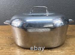 Plat à rôtir en magnalite Vtg Dutch Oven GHC avec couvercle et trépied USA